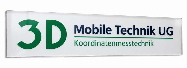 Schild der 3D Mobile Technik als Teil der QOPAS Unternehmenshistorie und der Übernahme der DAkkS-Akkreditierung