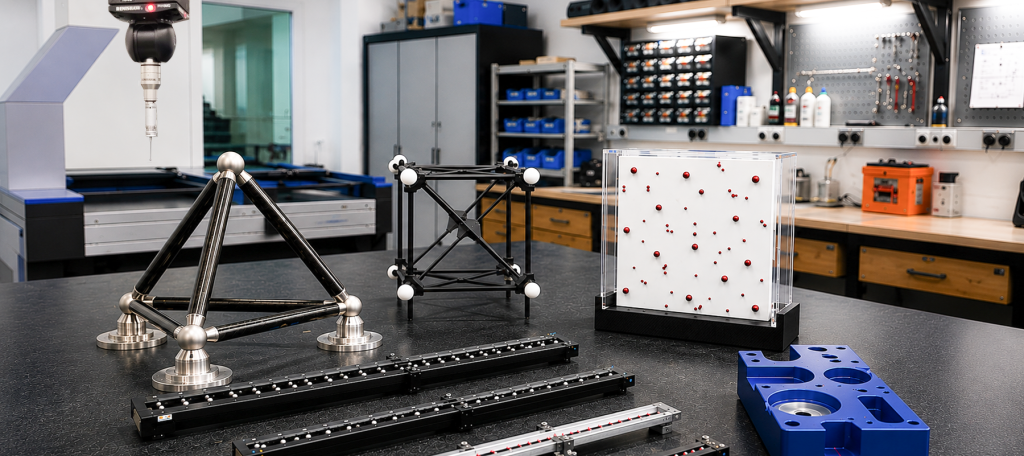 q-proofs, die von Qopas entwickelten und gefertigten Prüfkörper für Messtechnik-Anwendungen.